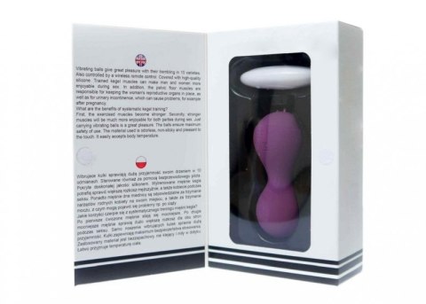 Kulki-Vibrating Silicone Kegel Balls USB 10 Function / Remote control -Purple Kulki-Vibrating Silicone Kegel Balls USB 10 Function / Remote control -Purple