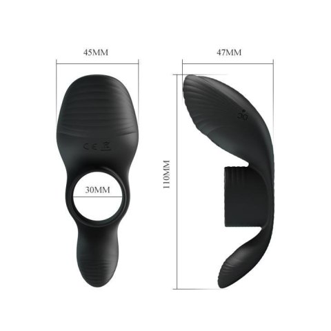 PRETTY LOVE - Vibration Penis Sleeve 7 FUNCTIONS BLACK PRETTY LOVE - Vibration Penis Sleeve 7 FUNCTIONS BLACK