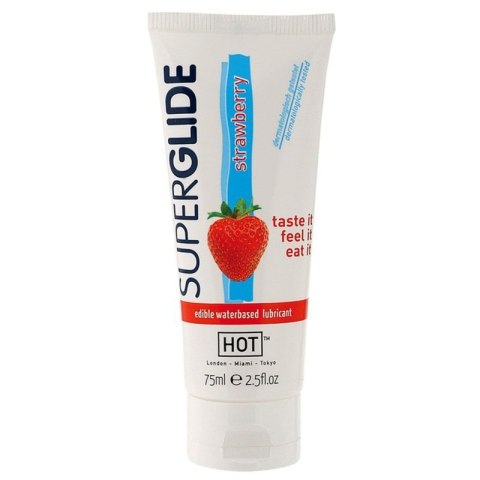 Żel-HOT Superglide STRAWBERRY- 75ml edible lubricant waterbased Żel-HOT Superglide STRAWBERRY- 75ml edible lubricant waterbased