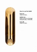 10 Speed Rechargeable Bullet - Gold Boss of toys