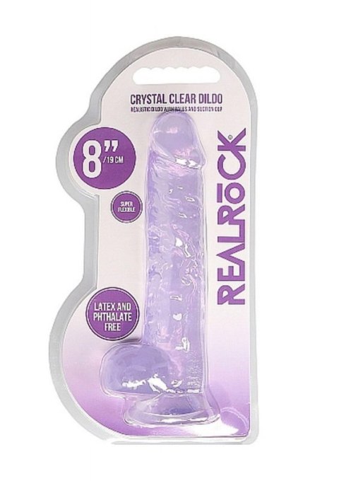 8"" / 20 cm Realistic Dildo With Balls - Purple 8"" / 20 cm Realistic Dildo With Balls - Purple