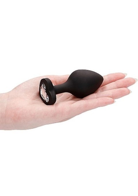 Diamond Heart Butt Plug - Large - Black Diamond Heart Butt Plug - Large - Black
