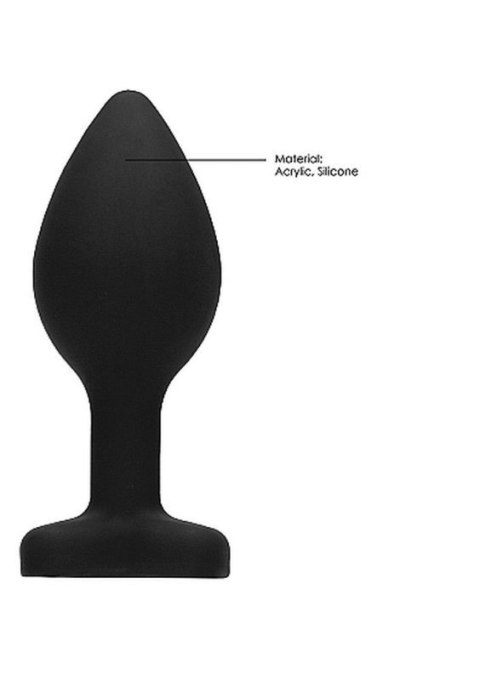 Diamond Heart Butt Plug - Large - Black Diamond Heart Butt Plug - Large - Black