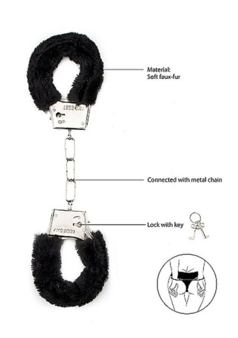 Furry Handcuffs - Black Furry Handcuffs - Black