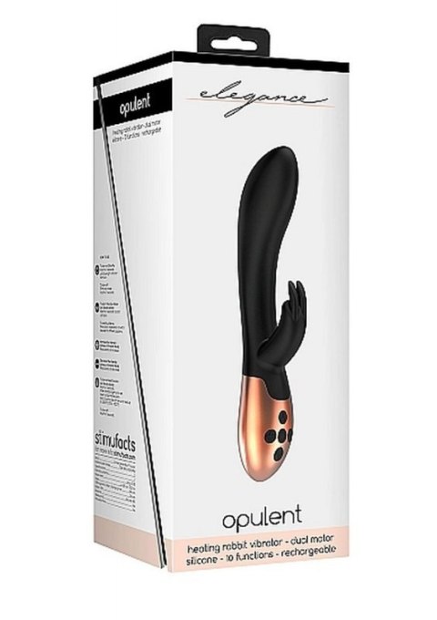 Heating Rabbit Vibrator - Opulent - Black Heating Rabbit Vibrator - Opulent - Black