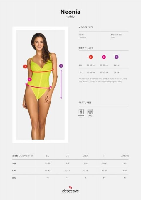 Neonia body żółty S/M Neonia body żółty S/M