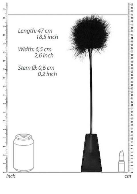 Ouch! Crop With Feather - Black Ouch! Crop With Feather - Black