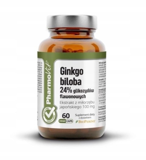 PharmoVit Ginkgo biloba 24% glikozydów 100 mg- 60 k