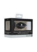 Regular Ribbed Diamond Heart Plug - Black