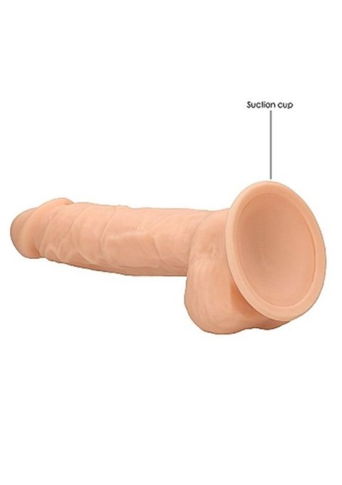 Silicone Dildo With Balls - 22,8 cm - Flesh Silicone Dildo With Balls - 22,8 cm - Flesh