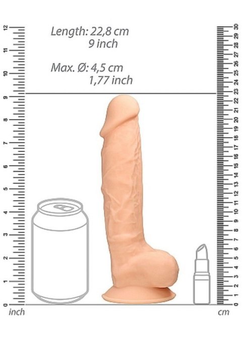 Silicone Dildo With Balls - 22,8 cm - Flesh Silicone Dildo With Balls - 22,8 cm - Flesh