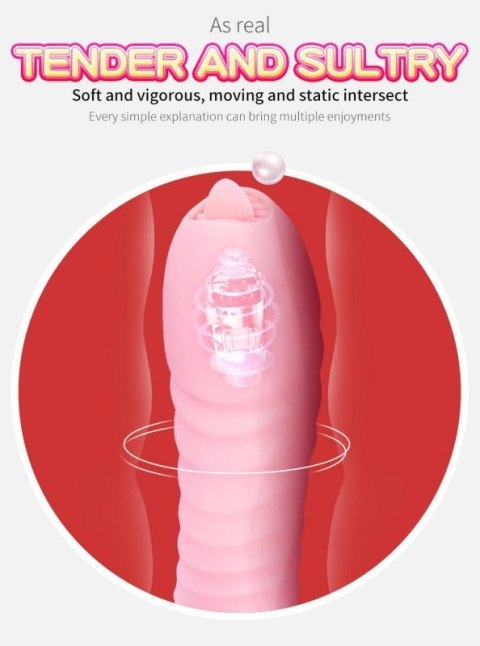 Wibrator-Silicone Vibrator USB 7 Function and Thrusting Function / Heating, pink Wibrator-Silicone Vibrator USB 7 Function and Thrusting Function / Heating, pink