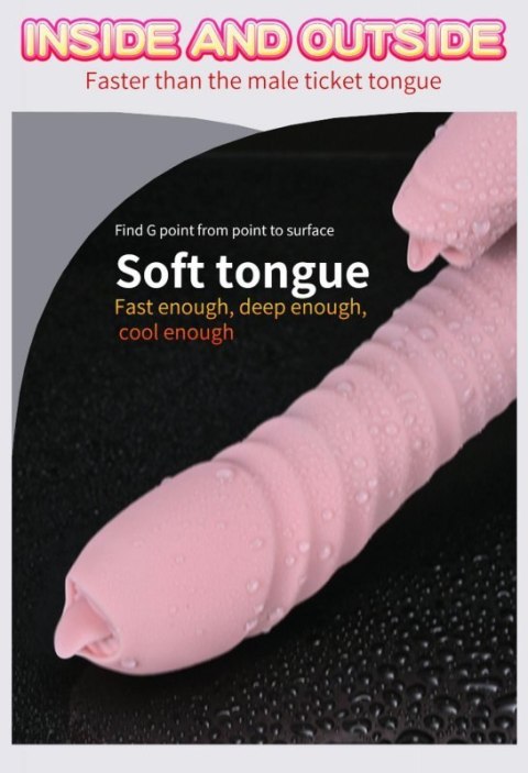 Wibrator-Silicone Vibrator USB 7 Function and Thrusting Function / Heating, pink Wibrator-Silicone Vibrator USB 7 Function and Thrusting Function / Heating, pink