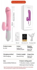 Wibrator-Silicone Vibrator USB 7 Function and Thrusting Function / Heating, pink