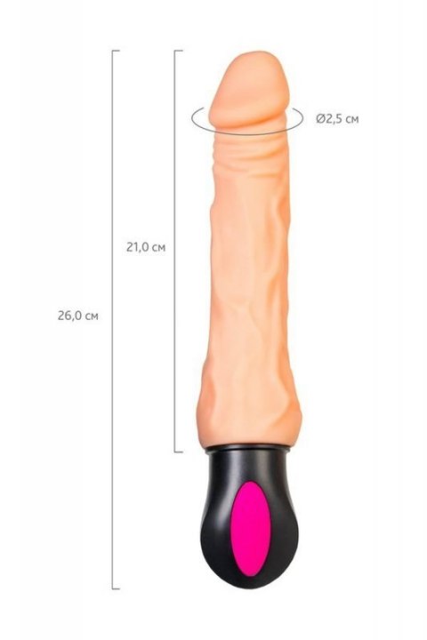 A-TOYS Realistic Vibrator with heating, TPE, 12 Modes, bendable, recharble A-TOYS Realistic Vibrator with heating, TPE, 12 Modes, bendable, recharble