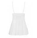 Bielizna-810-BAB-2 babydoll i stringi biała L/XL