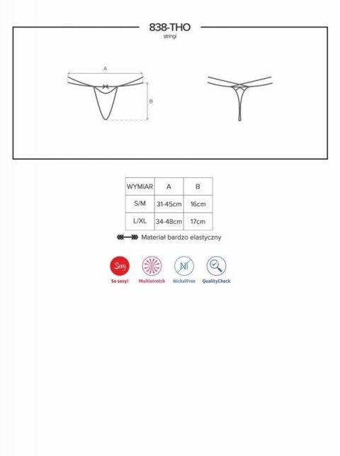 Bielizna-838-THO-3 stringi S/M Bielizna-838-THO-3 stringi S/M