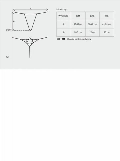 Bielizna-Luiza stringi czarne S/M Bielizna-Luiza stringi czarne S/M