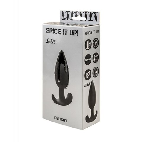 Plug-Anal plug with misplaced center of gravity Spice it up Delight Black Plug-Anal plug with misplaced center of gravity Spice it up Delight Black