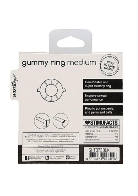 Gummy Ring - Medium - Black Gummy Ring - Medium - Black