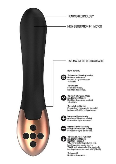 Heating Vibrator - Posh - Black Heating Vibrator - Posh - Black