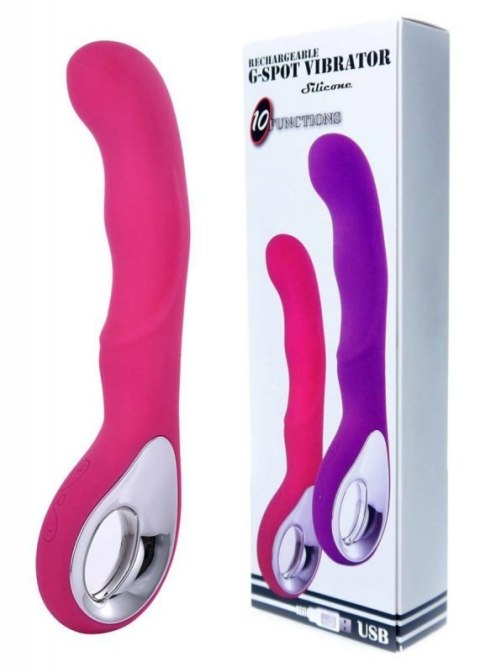 Vibrator G-spot 10 functions USB Pink Vibrator G-spot 10 functions USB Pink
