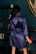 Szlafrok Edelina Navy Blue LC 90520 Est Belle Collection Blue Granatowy LivCo Corsetti Fashion rozmiar - S GRANATOWY