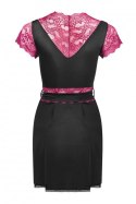 Szlafrok Kumiko LC 90428 Pink Rosses Collection Black Czarny LivCo Corsetti Fashion rozmiar - L/XL CZARNY