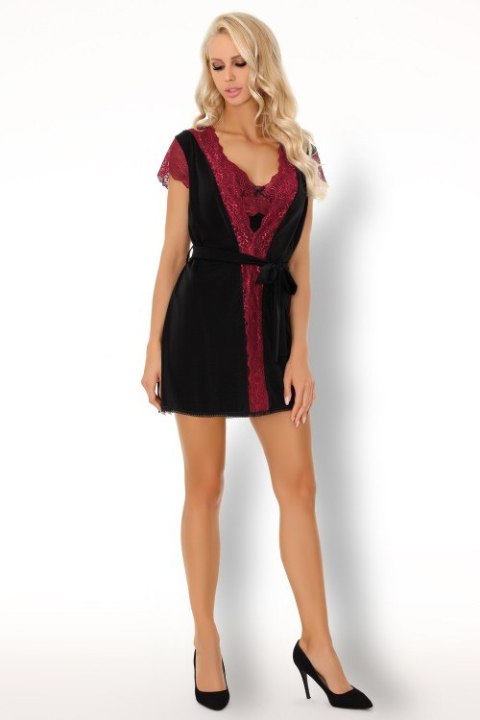 Szlafrok Kumiko LC 90428 Pink Rosses Collection Black Czarny LivCo Corsetti Fashion rozmiar - S/M CZARNY Szlafrok Kumiko LC 90428 Pink Rosses Collection Black Czarny LivCo Corsetti Fashion rozmiar - S/M CZARNY