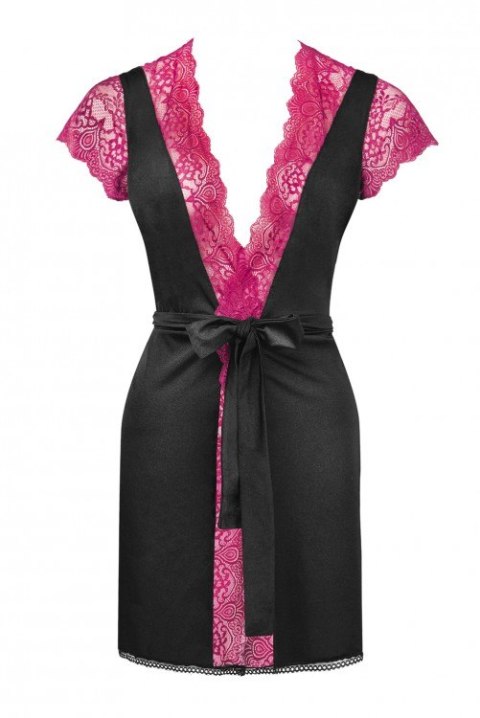 Szlafrok Kumiko LC 90428 Pink Rosses Collection Black Czarny LivCo Corsetti Fashion rozmiar - S/M CZARNY Szlafrok Kumiko LC 90428 Pink Rosses Collection Black Czarny LivCo Corsetti Fashion rozmiar - S/M CZARNY