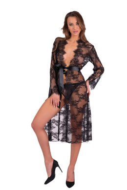 Szlafrok Mostina Licorin Collection Black Czarny LivCo Corsetti Fashion rozmiar - S/M BLACK