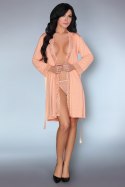 Szlafrok Natela LC 90381-1 Kore Peach Collection Pink Różowy LivCo Corsetti Fashion rozmiar - S/M BRZOSKWINIOWY