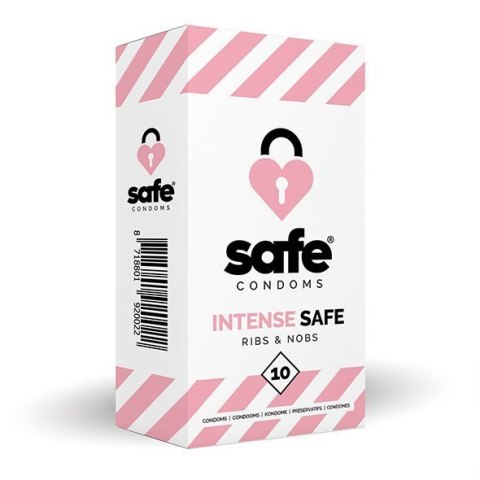 SAFE - Condoms Intense Safe Ribs & Nobs (10 pcs)