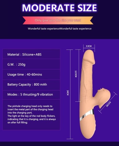 Wibrator-Basia Thtusting Vibrator 2 in 1 Tongue Vibrators USB Wibrator-Basia Thtusting Vibrator 2 in 1 Tongue Vibrators USB