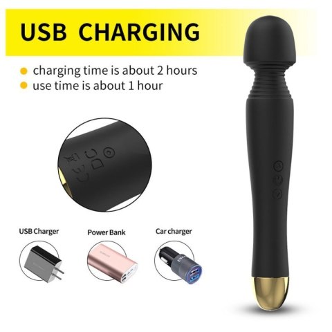 Stymulator-Silicone Massager Black USB 6 Vibration Stymulator-Silicone Massager Black USB 6 Vibration