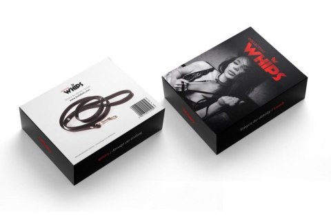 Wiązania-WHIPS lakier, smycz do obroży, czarna Wiązania-WHIPS lakier, smycz do obroży, czarna