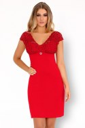 Zmysłowa Koszulka Damska Crossina LC 90465 Tangerinne Red Czerwony Collection LivCo Corsetti Fashion rozmiar - L/XL CZERWONY
