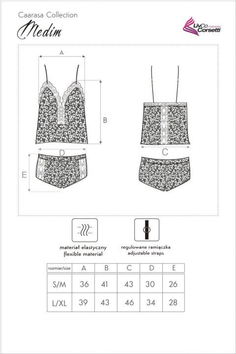 Zmysłowa Koszulka Damska Medim LC 90601 Caarasa Collection LivCo Corsetti Fashion rozmiar - L/XL MULTI Zmysłowa Koszulka Damska Medim LC 90601 Caarasa Collection LivCo Corsetti Fashion rozmiar - L/XL MULTI