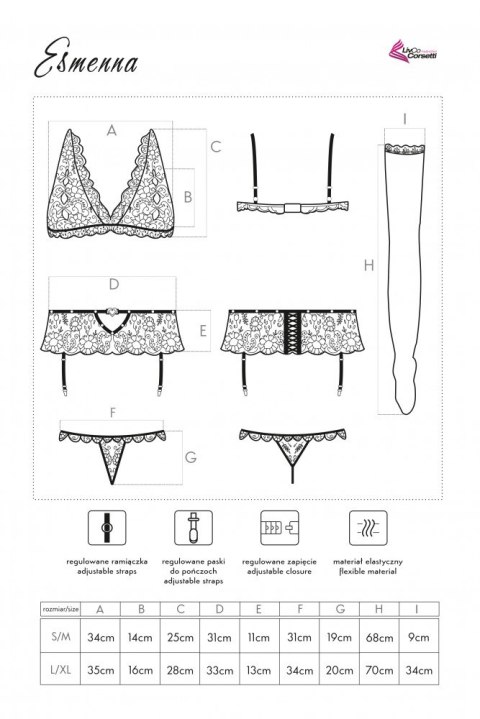Zmysłowy komplet Esmenna LC 90416 Black Czarny LivCo Corsetti Fashion rozmiar - L/XL CZARNY Zmysłowy komplet Esmenna LC 90416 Black Czarny LivCo Corsetti Fashion rozmiar - L/XL CZARNY