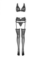 Zmysłowy komplet Esmenna LC 90416 Black Czarny LivCo Corsetti Fashion rozmiar - L/XL CZARNY