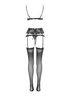 Zmysłowy komplet Esmenna LC 90416 Black Czarny LivCo Corsetti Fashion rozmiar - L/XL CZARNY