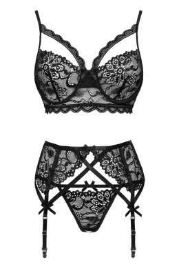 Zmysłowy komplet Moridam LC 90552 Black Czarny LivCo Corsetti Fashion rozmiar - S/M