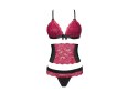 Zmysłowy komplet Nerysa LC 90427 Pink Rosses Collection Black Czarny LivCo Corsetti Fashion rozmiar - L/XL MULTI