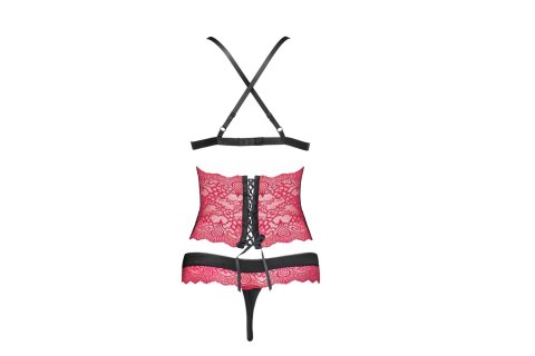 Zmysłowy komplet Nerysa LC 90427 Pink Rosses Collection Black Czarny LivCo Corsetti Fashion rozmiar - L/XL MULTI Zmysłowy komplet Nerysa LC 90427 Pink Rosses Collection Black Czarny LivCo Corsetti Fashion rozmiar - L/XL MULTI