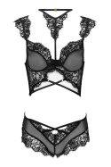 Zmysłowy komplet Palmenom Black Czarny LivCo Corsetti Fashion rozmiar - S/M BLACK