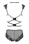 Zmysłowy komplet Palmenom Black Czarny LivCo Corsetti Fashion rozmiar - S/M BLACK