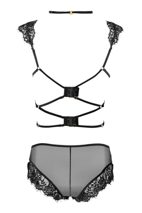 Zmysłowy komplet Palmenom Black Czarny LivCo Corsetti Fashion rozmiar - S/M BLACK Zmysłowy komplet Palmenom Black Czarny LivCo Corsetti Fashion rozmiar - S/M BLACK