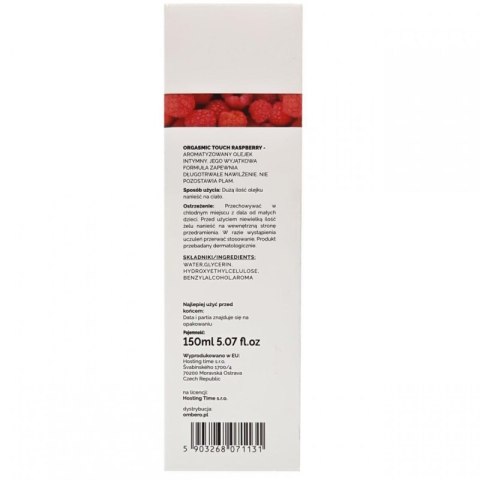 Olejek- ORGASMIC TOUCH RASPBERRY 150 ml Olejek- ORGASMIC TOUCH RASPBERRY 150 ml