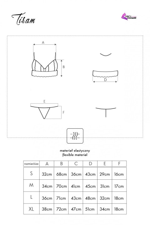 Zmysłowy komplet Tisam LivCo Corsetti Fashion rozmiar - XL VIOLET Zmysłowy komplet Tisam LivCo Corsetti Fashion rozmiar - XL VIOLET