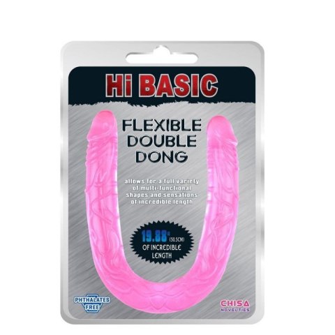 Jelly Flexible Double Dong-Pink Jelly Flexible Double Dong-Pink